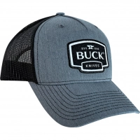 Бейсболка Buck Gray Logo Patch Cap, серо-черная купить в Чебоксарах