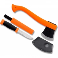 Набор Morakniv Outdoor Kit Orange, нож Morakniv 2000 нержавеющая сталь, цвет оранжевый + топор купить в Чебоксарах