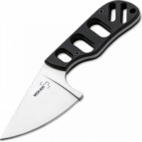 Нож с фиксированным клинком шейный Chad Los Banos Design SFB Neck, Boker Plus 02BO321, сталь 440C Satin, рукоять стеклотекстолит G10 купить в Чебоксарах