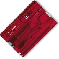 Швейцарская карта Victorinox SwissCard, сталь X45CrMoV15, рукоять ABS-Пластик, красный купить в Чебоксарах