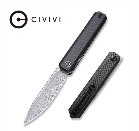 Складной нож CIVIVI Exarch, сталь Damascus,  Black G10