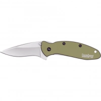 Складной полуавтоматический нож Kershaw Scallion Olive, сталь 420HC, рукоять алюминий купить в Чебоксарах