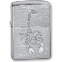 Зажигалка ZIPPO Scorpion Brushed Chrome, латунь с никеле-хром.покрыт., серебр., матов., 36х56х12 мм купить в Чебоксарах